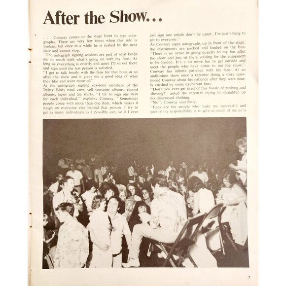 1975 Conway Twitty SIGNED Tour Booklet Mickey Gilley 4 Autographs w/ Poster DWR5 - Picture 7 of 9